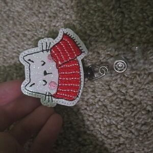 Christmas Kitty Badge